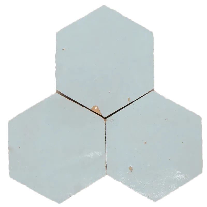 Zellige Glacier Bleu Hexagone Veilige Betaling