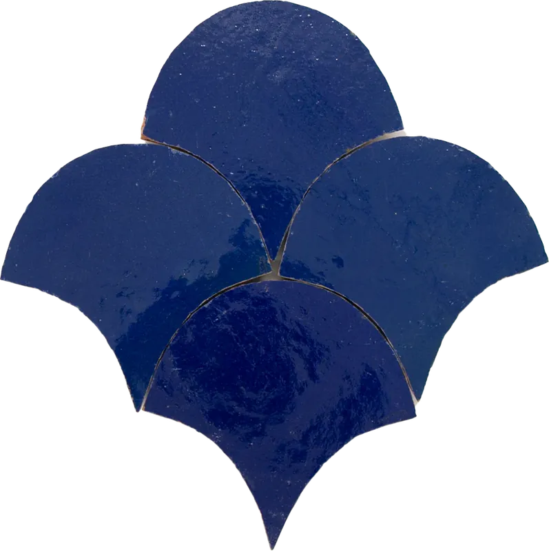 Zellige Bleu Foncee Poisson Echelles Beste Prijs