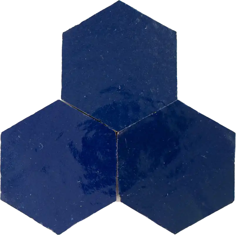 Betaalbaar Zellige Bleu Foncee Hexagone