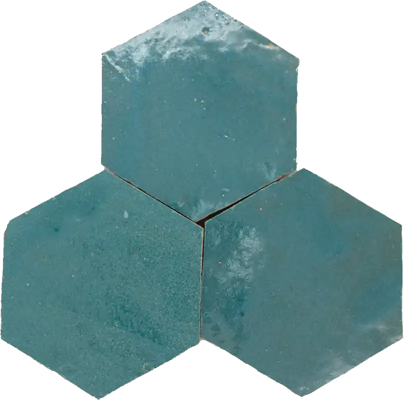 Nu Kopen Zellige Atlas Petrol Hexagone