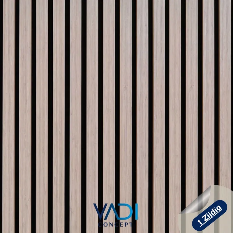Akoestisch Wandpaneel – 60×280 cm – 1 Zijdig – 13 mm, ECO – L520 – GRIJZE LIJN BAMBOE Aanbieding