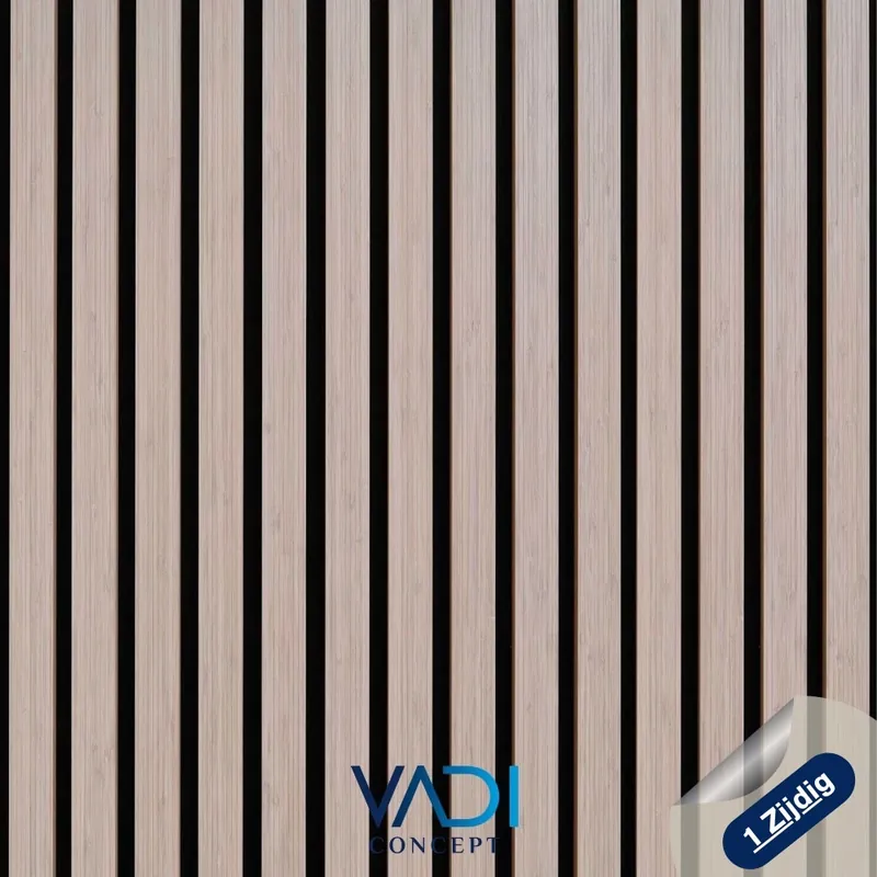 Flitsaanbieding Akoestisch Wandpaneel – 60×280 cm – 1 Zijdig – 13 mm, ECO – L520 – GRIJZE LIJN BAMBOE
