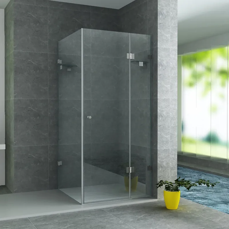 Favoriet Vierkante Acryl Douchebak 90×90 cm – Slim 4 cm – Glanzend Wit
