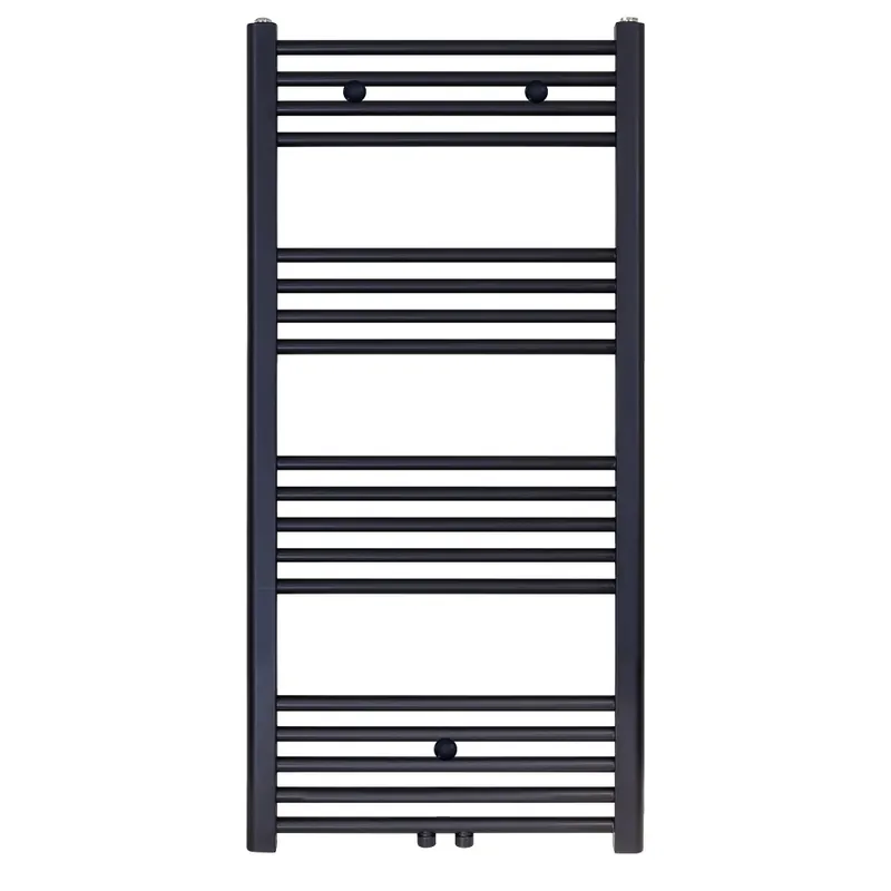 Alleen Vandaag Handdoekradiator Middenaansluiting Zwart Mat Geborsteld 1800×600 mm – 944 Watt Design Badkamer Handdoekdroger