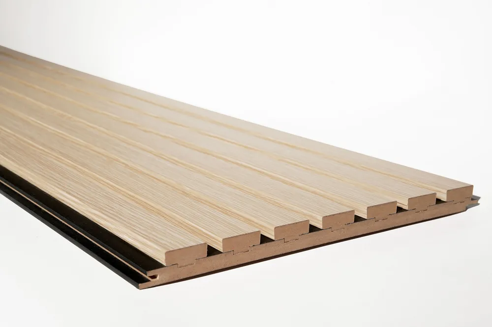 MDF Lamel Wandpaneel – Y26 BEIGE DUBBELE KLEUR – 30×280 cm Express Levering