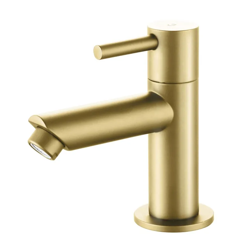 Korting Uniforma Hoekstopkraan 1/2″ x 3/8″ – Design Afsluitkraan – Geborsteld Goud (PVD)