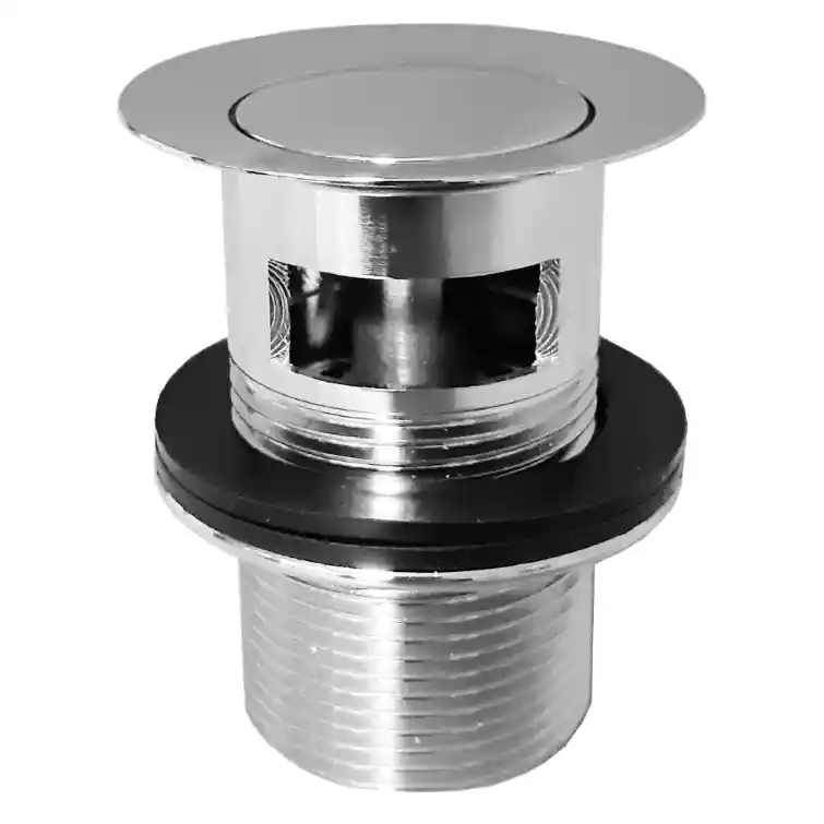 Korting Design Bekersifon voor Wastafel – Messing Verchroomd – 5/4″ x 32 mm – Inclusief Muurbuis en Rozet