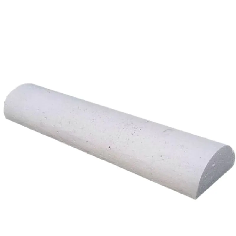 Varkensrug Parkeerbiels Betonwit 2 rechte zijkanten 20x11x95cm Lage Prijs