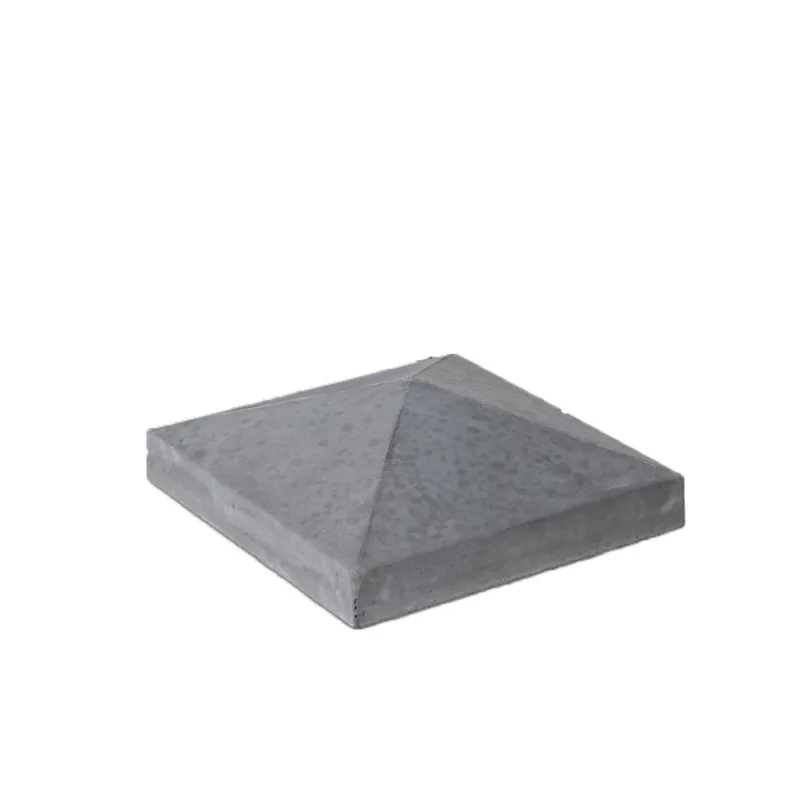 Hoge Kwaliteit Paalmuts met punt Beton Antraciet 80x80x5