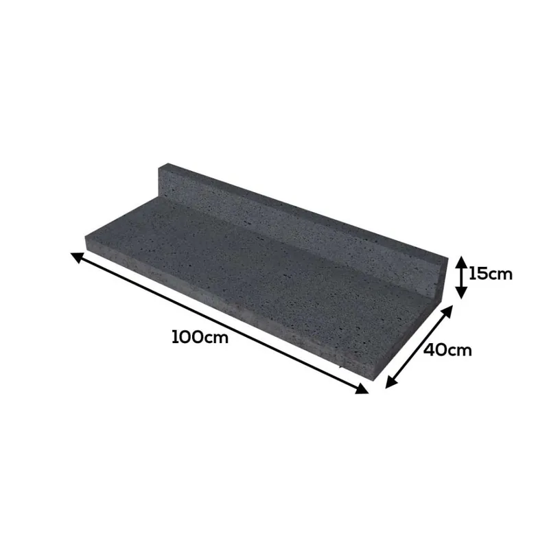 Oud Hollandse Traptrede L-Vorm Antraciet 100x40x15cm Lage Prijs