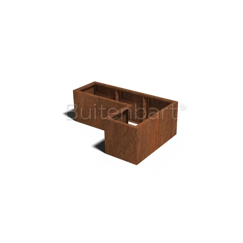 Cortenstaal Plantenbak L-vorm 40, hoogte 40cm Lage Prijs