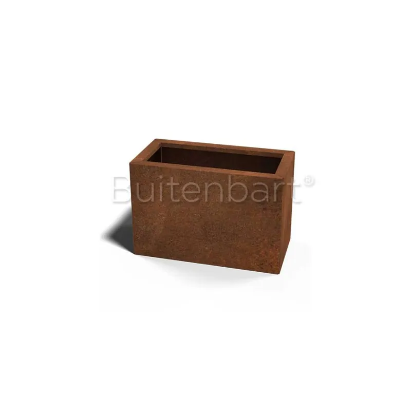 Gratis Retour Cortenstaal Plantenbak Rechthoek 30x60cm, hoogte 40cm