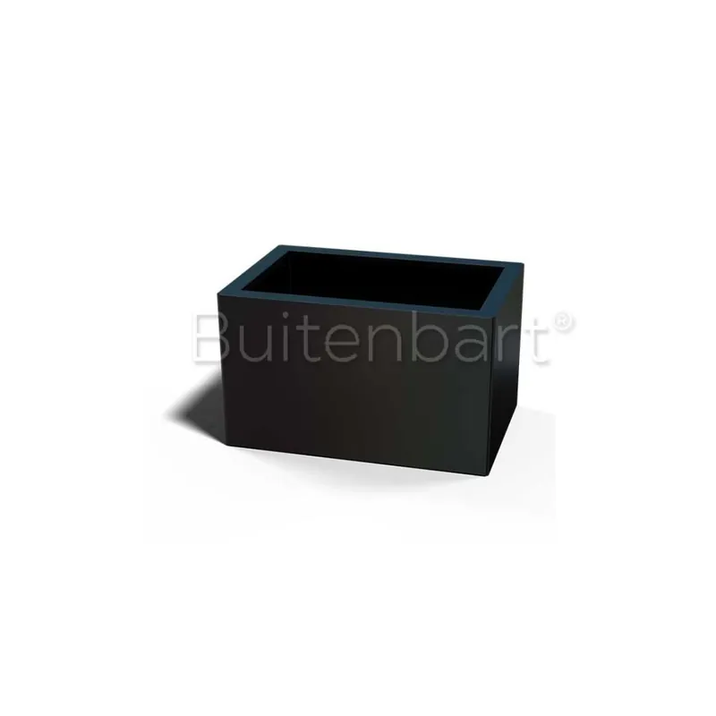 Voordeelprijs Gepoedercoat Staal Zwart Plantenbak Rechthoek 40x80cm, hoogte 40cm