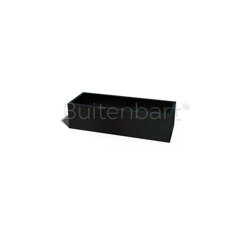 Gepoedercoat Staal Zwart Plantenbak Rechthoek XL 160x80cm, hoogte 60cm Hete Deal