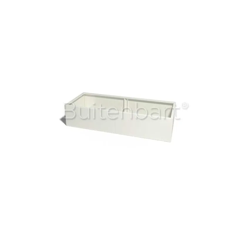 Gratis Retour Gepoedercoat Staal Wit Plantenbak Rechthoek XL 200x100cm, hoogte 40cm