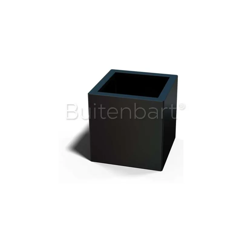 Gepoedercoat Staal Zwart Plantenbak Vierkant 40x40cm, hoogte 40cm Favoriet