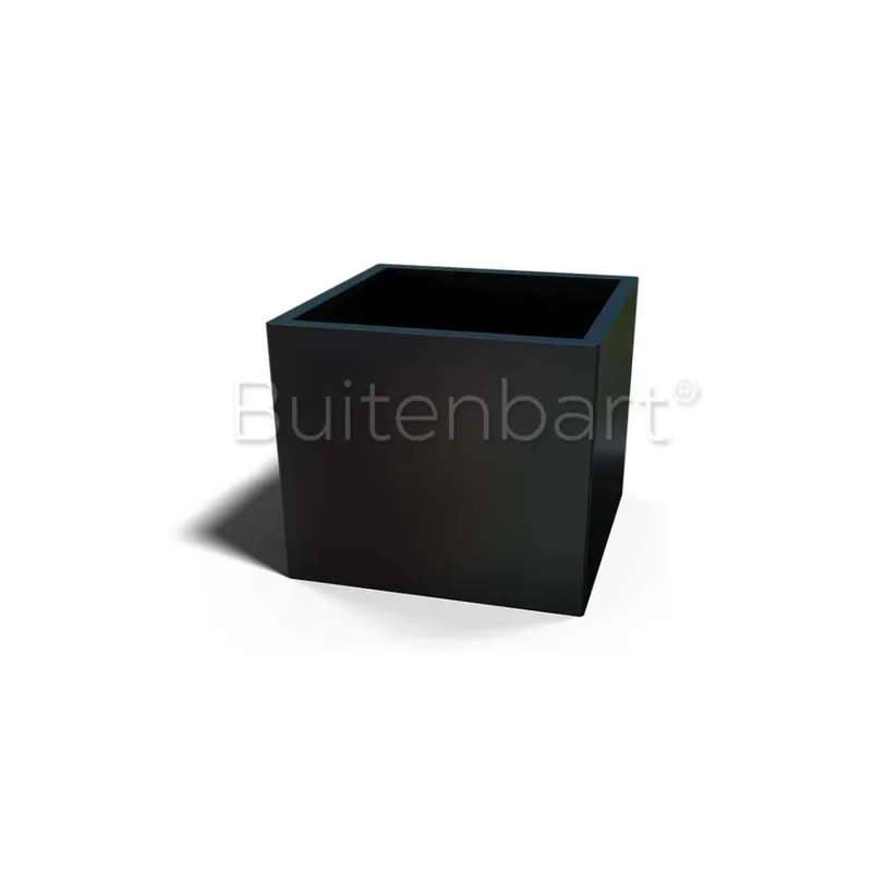 Gepoedercoat Staal Zwart Plantenbak Vierkant 80x80cm, hoogte 40cm Nu Kopen