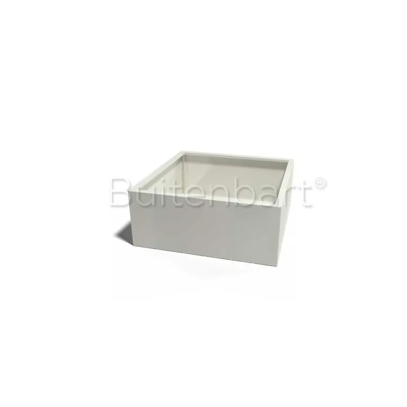 Gepoedercoat Staal Wit Plantenbak Vierkant 80x80cm, hoogte 60cm Express Levering