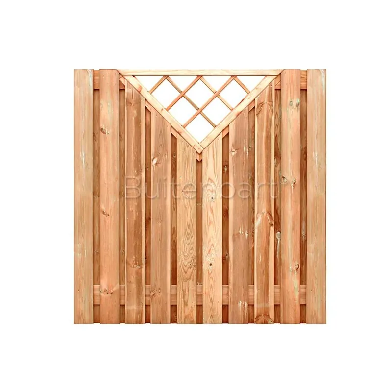 Hoge Kwaliteit Trendline Trellischerm V-TRELLIS 180x180cm, Grenen Rood Geimpregneerd, 16mm