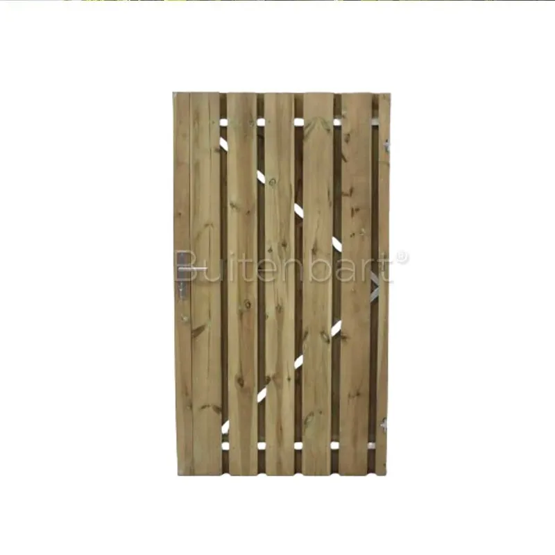 Rechtstreeks Van De Fabrikant Tuinpoort Trendline Easy Grenen Groen Geïmpregneerd 110x190cm Rechtsdraaiend