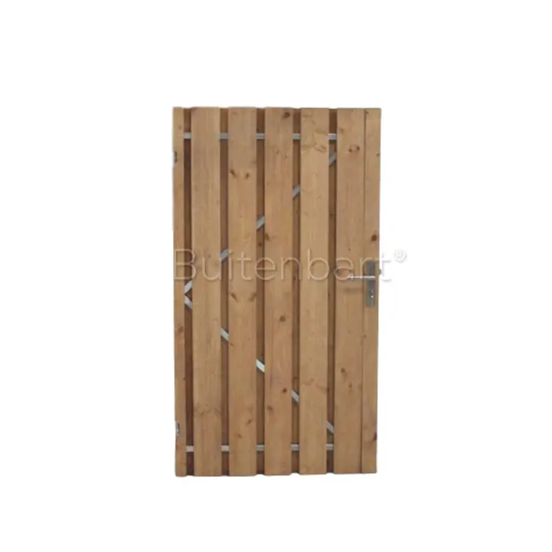 Tuinpoort Trendline Easy Grenen Rood Geïmpregneerd 120x190cm Linksdraaiend Fabrieksprijs