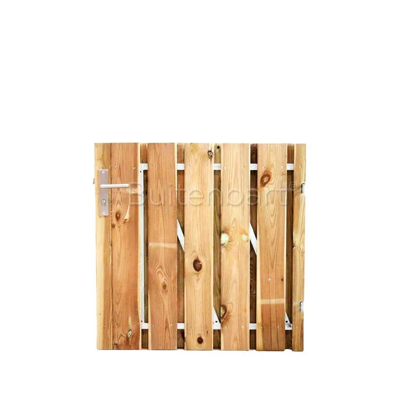 Superprijs Tuinpoort Trendline Easy Grenen Rood Geïmpregneerd Laag 120x100cm Rechtsdraaiend