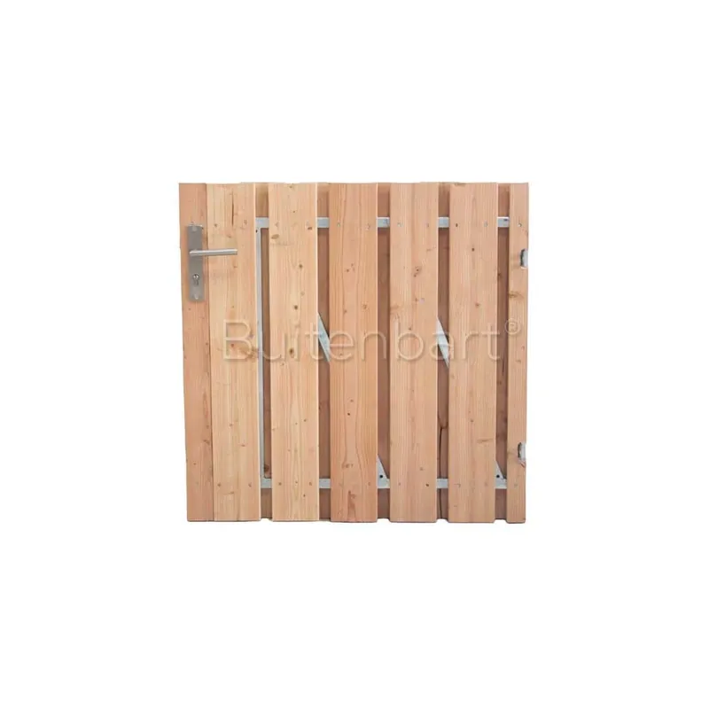 Tuinpoort Trendline Easy Douglas Geschaafd Onbehandeld Laag 120x100cm Rechtsdraaiend Korting