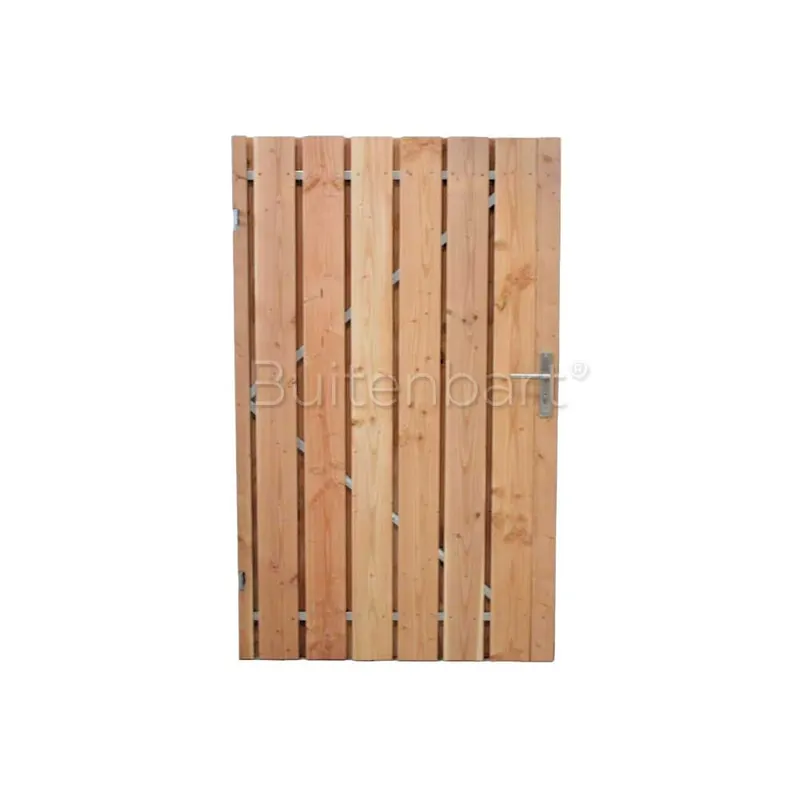 Tuinpoort Trendline Easy Douglas Geschaafd Onbehandeld 140x190cm Linksdraaiend Gecertificeerd