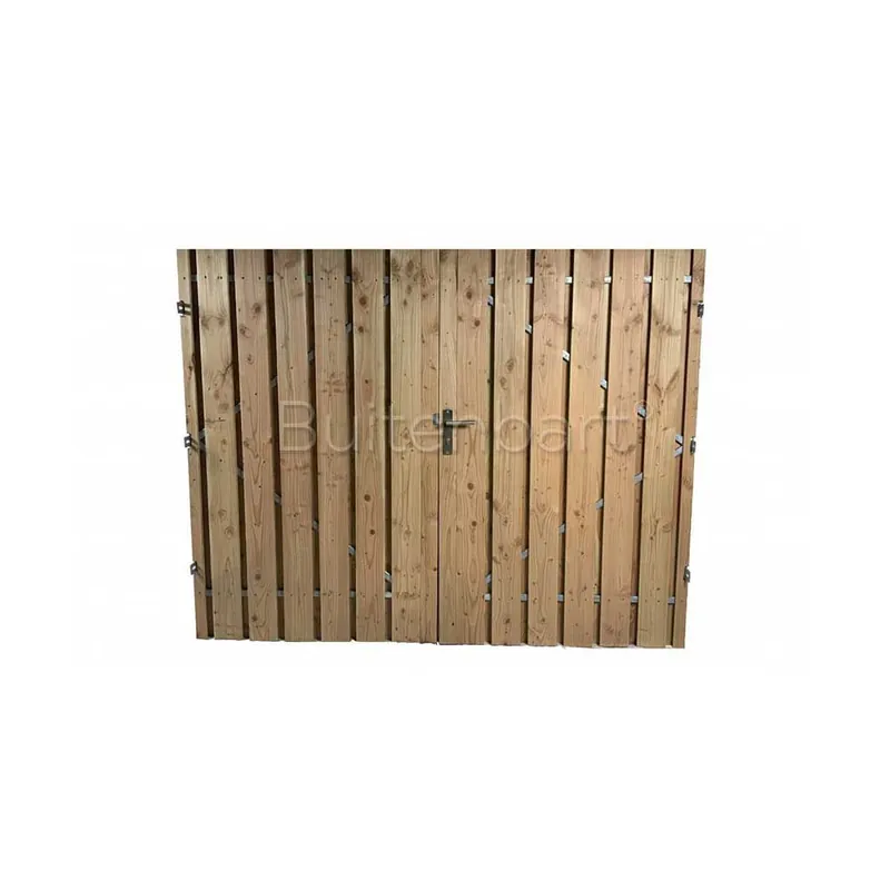 Dubbele Tuinpoort Trendline Easy Douglas Geschaafd Onbehandeld 240x190cm Rechtsdraaiend Hete Deal