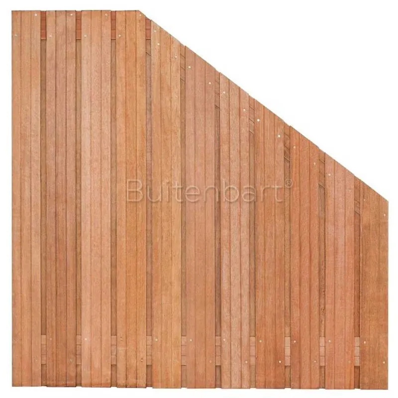 Premium Topline privacy plus schuttingscherm 180x90-180cm, Hardhout, Onbehandeld, 14mm