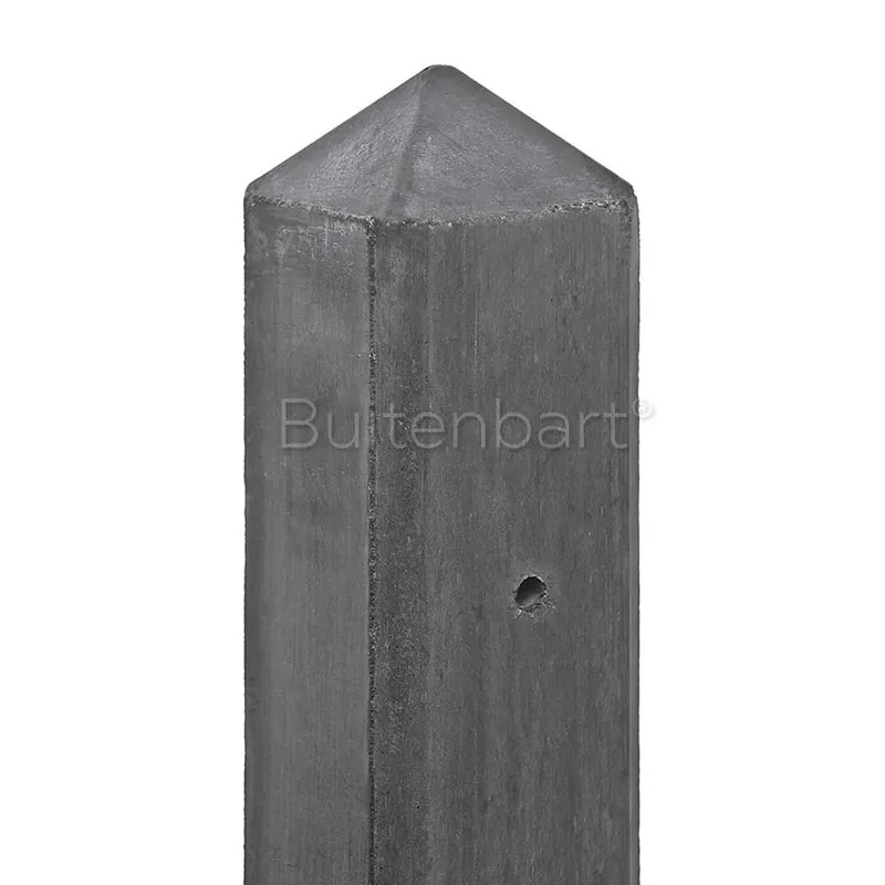 Eindpaal motiefplaat antraciet 10x10x275cm Seizoensaanbieding