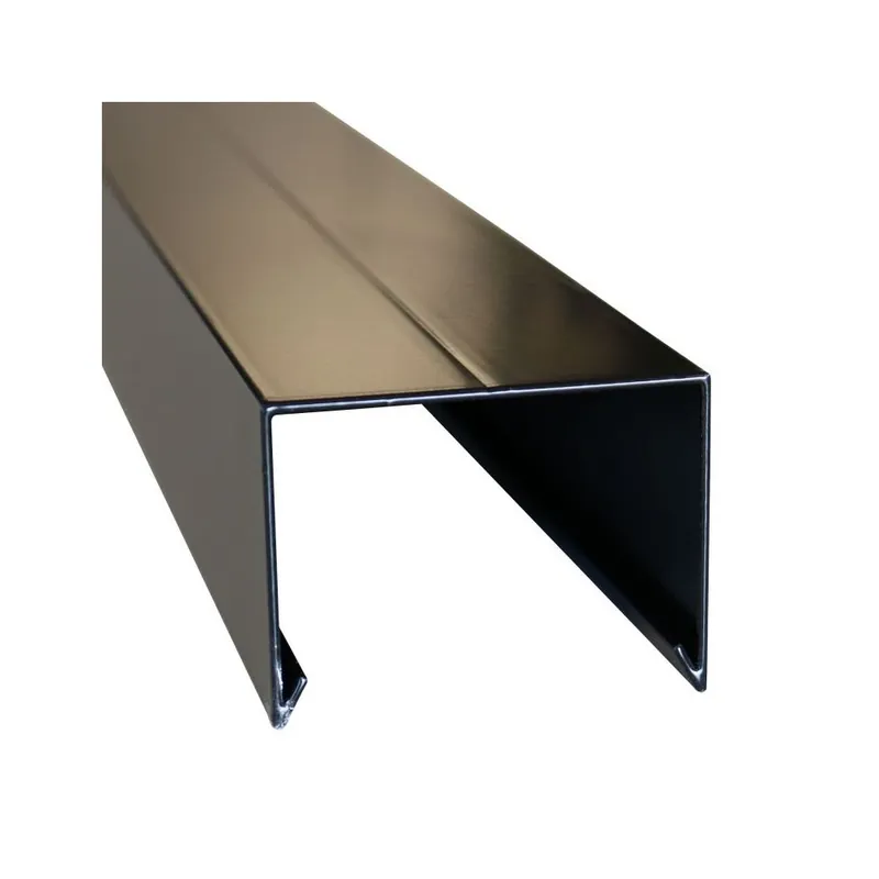 Betaalbaar Aluminium afdekkap met sponning (5,1 cm) 4,5 x 6,1 x 179,5 cm, zwart RAL 9005.