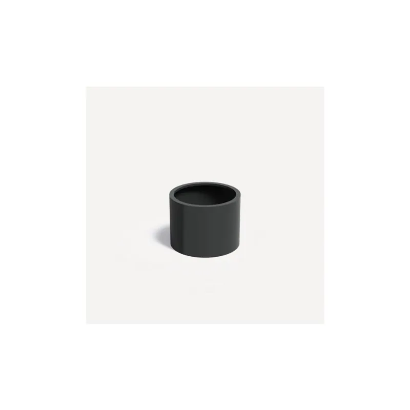 Korting Gepoedercoat Aluminium Zwart Plantenbak Rond diamter 80cm, hoogte 60cm