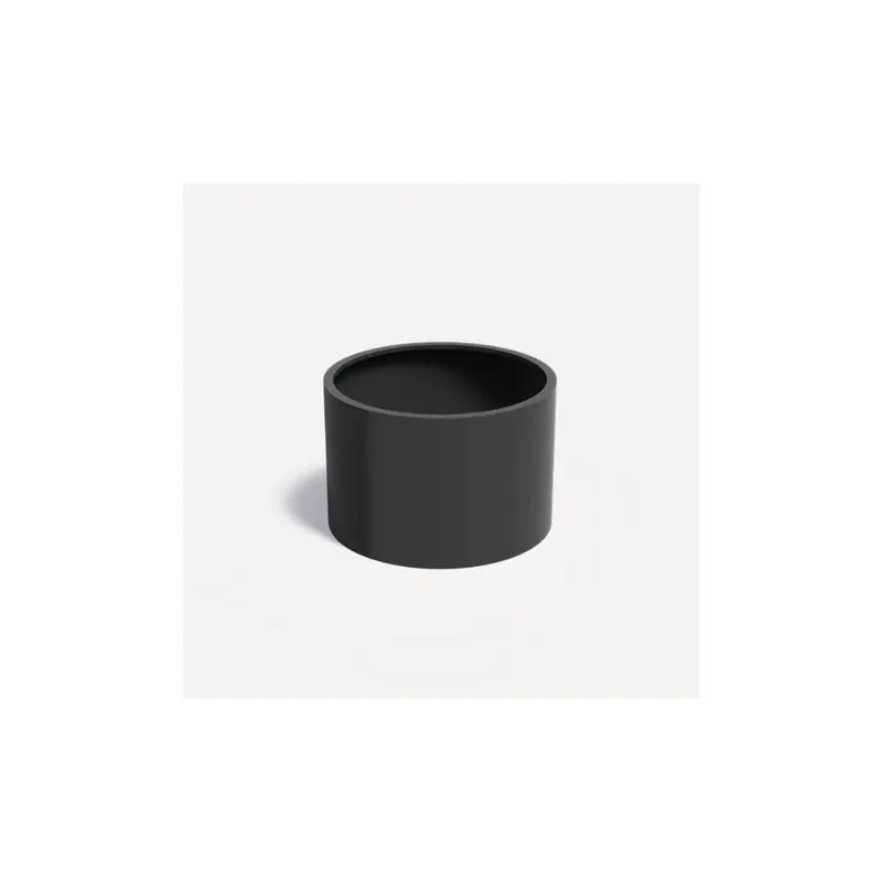Gepoedercoat Aluminium Zwart Plantenbak Rond diamter 120cm, hoogte 80cm Finale Uitverkoop