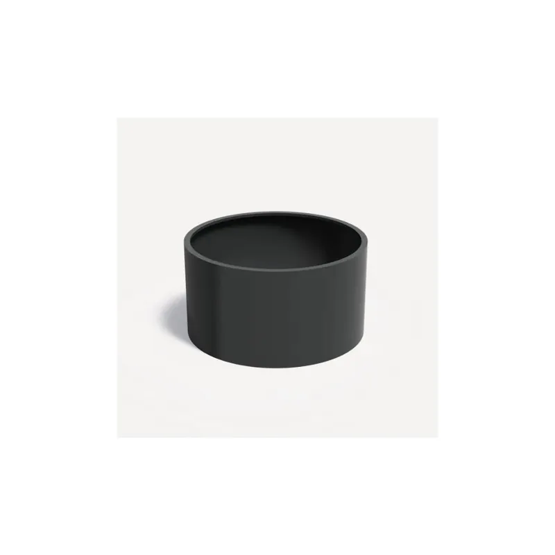 Gepoedercoat Aluminium Zwart Plantenbak Rond diamter 150cm, hoogte 80cm Direct Verzonden