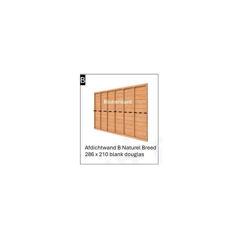 Afdichtwand Naturel BREED Actieprijs