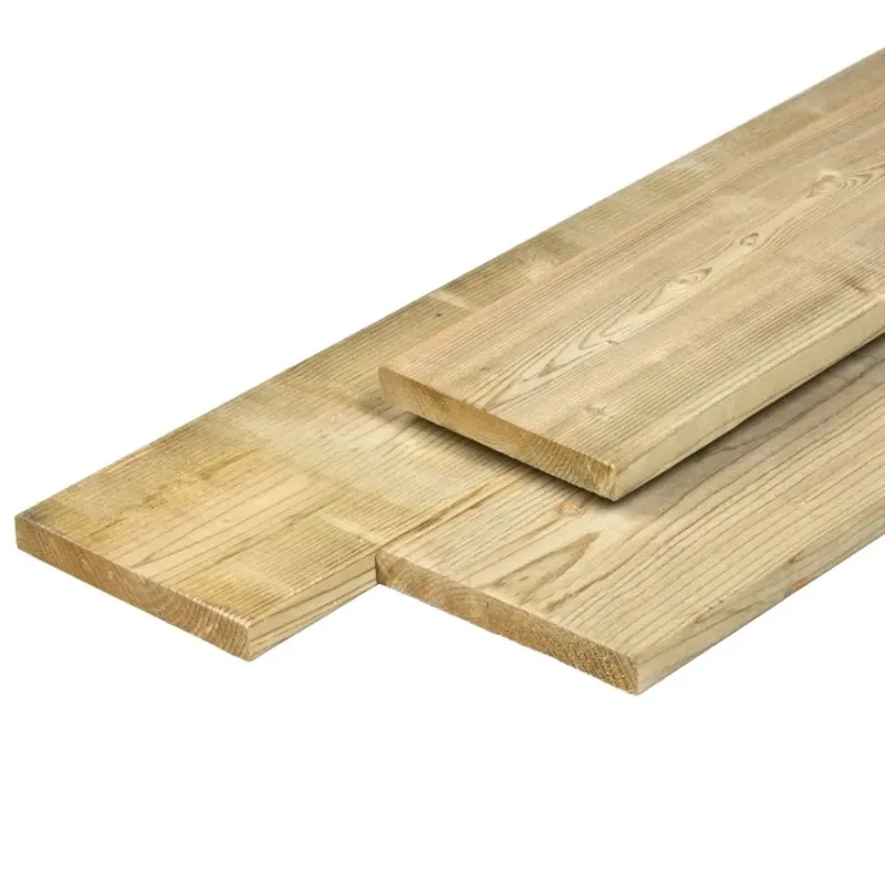 Betaalbaar Vuren Noord Europees Groen geimpregneerd Tuinplank Gedroogd/Geschaafd 1.9x14.5x420cm