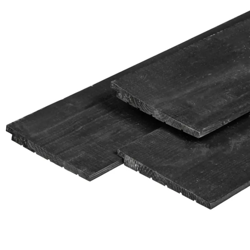 Speciale Aanbieding Zweeds Rabat Douglas Zwart gespoten ongedroogd 1.1/2.7x19.5x400cm