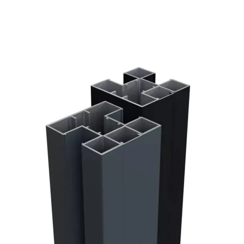Bestseller Boston Aluminium paal incl. Afwerkingsprofiel 75x75mm, lengte 300cm Ral 9005
