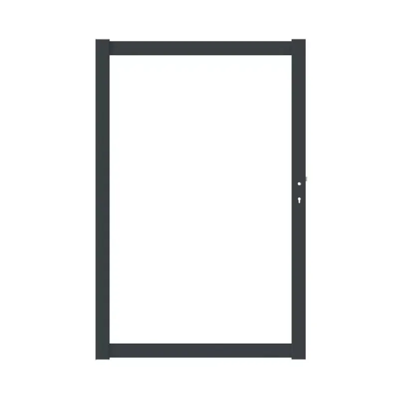 Boston Aluminium Poortframe inclusief insteekslot 120x183cm Ral 9005 Premium