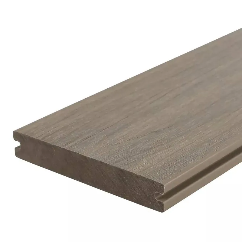 Snelle Levering Fiberdeck WPC Terrasplank Massief Premium 23x138x4000mm Light Grey