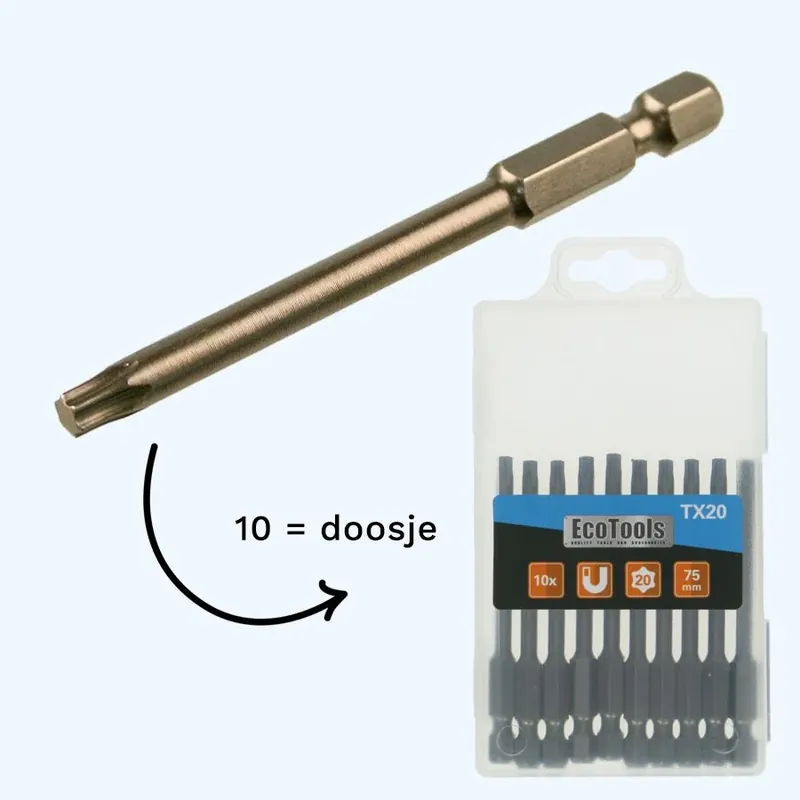 Shop Nu Torx 20 schroefbits 75 mm voor diep schroefwerk