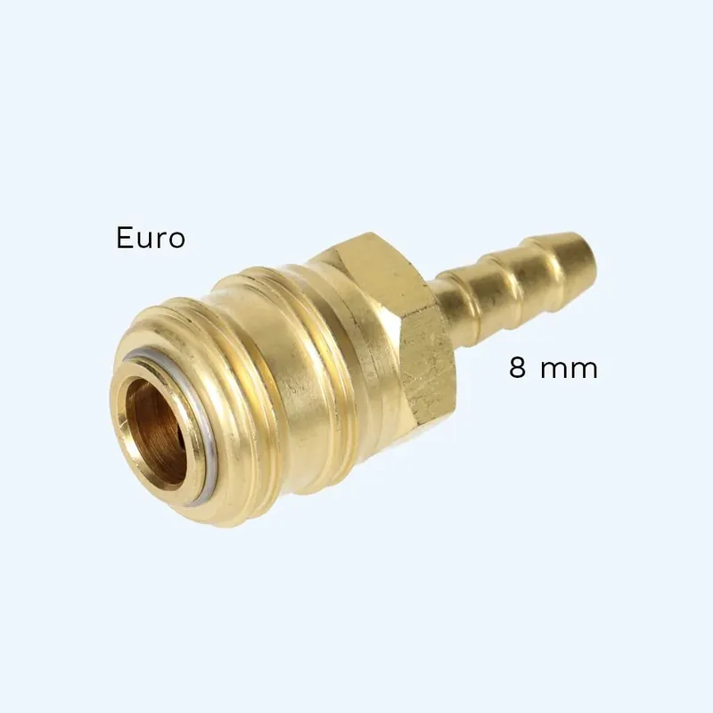 Op = Op Euro snelkoppeling met slangpilaar 8 mm