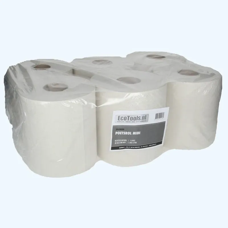 Gratis Retour 6 x Poetsrol 1-laags 19,5 cm x 300 meter