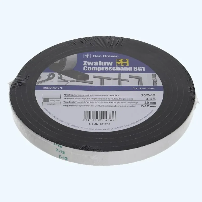 Rechtstreeks Van De Fabrikant Compressband Zwaluw 20mm / voeg 7-12mm