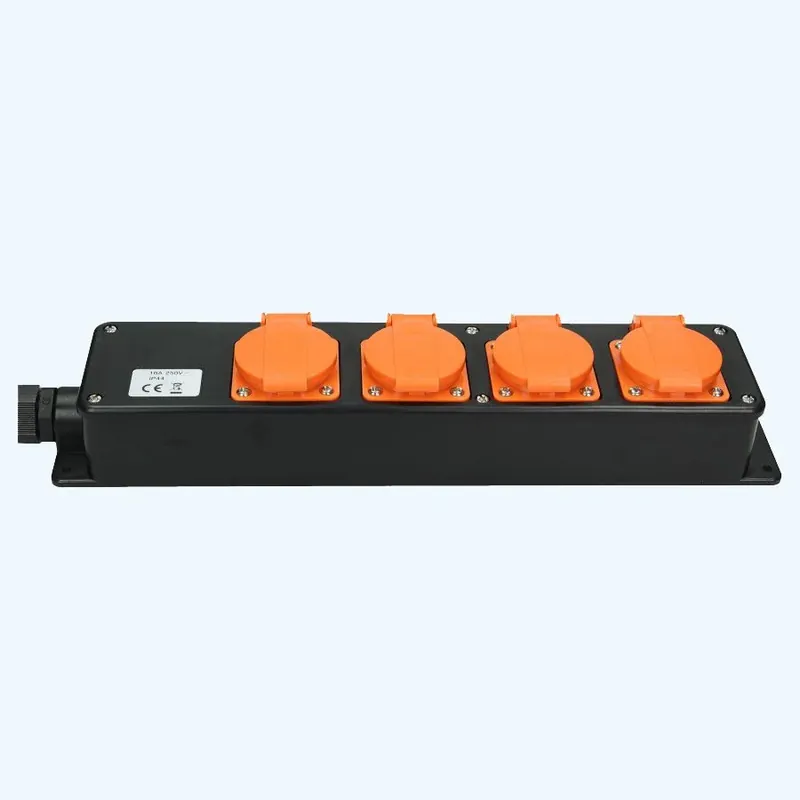 4-voudig verdeelblok 10 m 3x2,5mm2 Neopreen Hete Deal