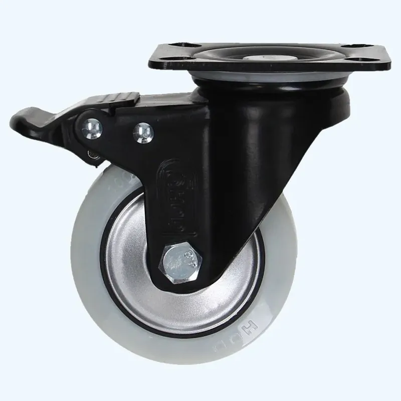 Kogelgelagerd zwenkwiel met rem 125mm kopen Hoge Kwaliteit