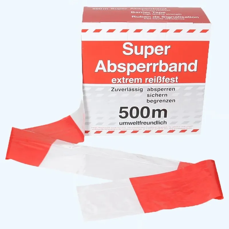 Direct Verzonden Afzetlint rood/wit 80 mm x 500 meter
