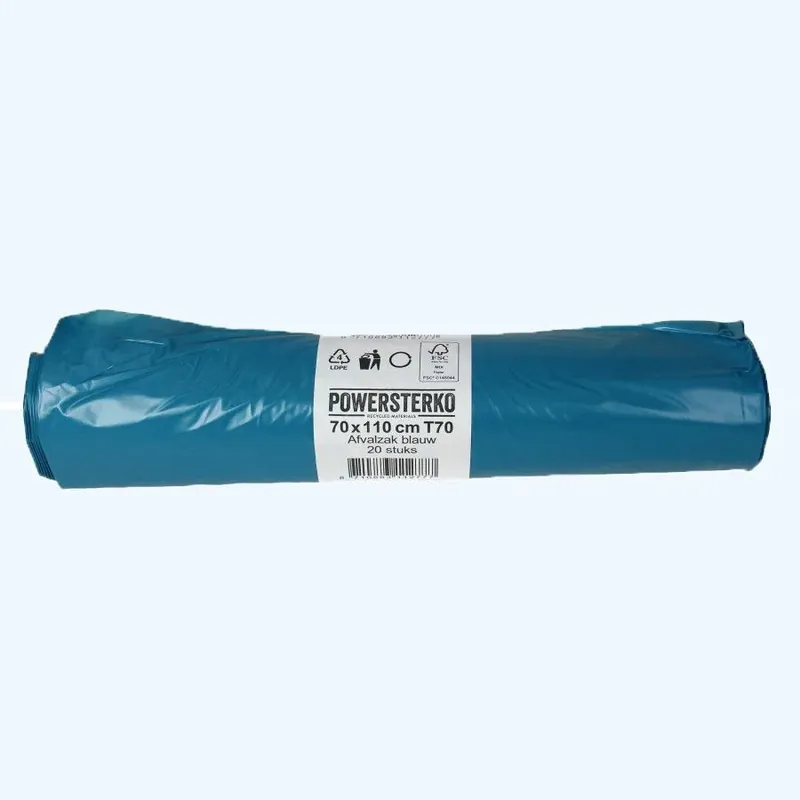 Populair LDPE afvalzakken op rol 70 x 110 cm 120 liter
