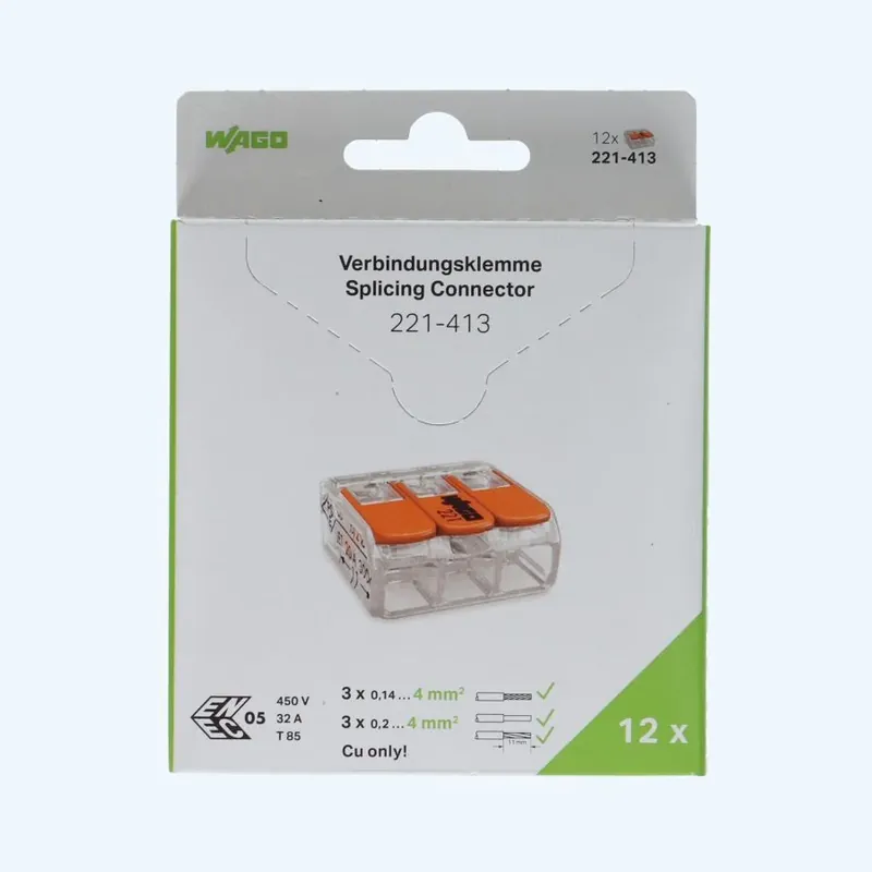 WAGO 3V verbindingsklem 4mm² (12 stuks) Weekendaanbieding